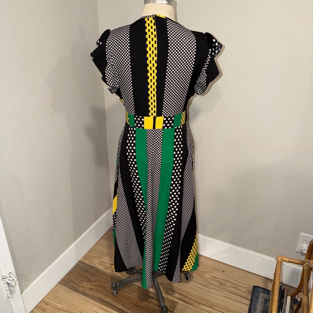 Darling Vintage Polyester Geometric Dress Sz7/8 - Picture 6 of 8